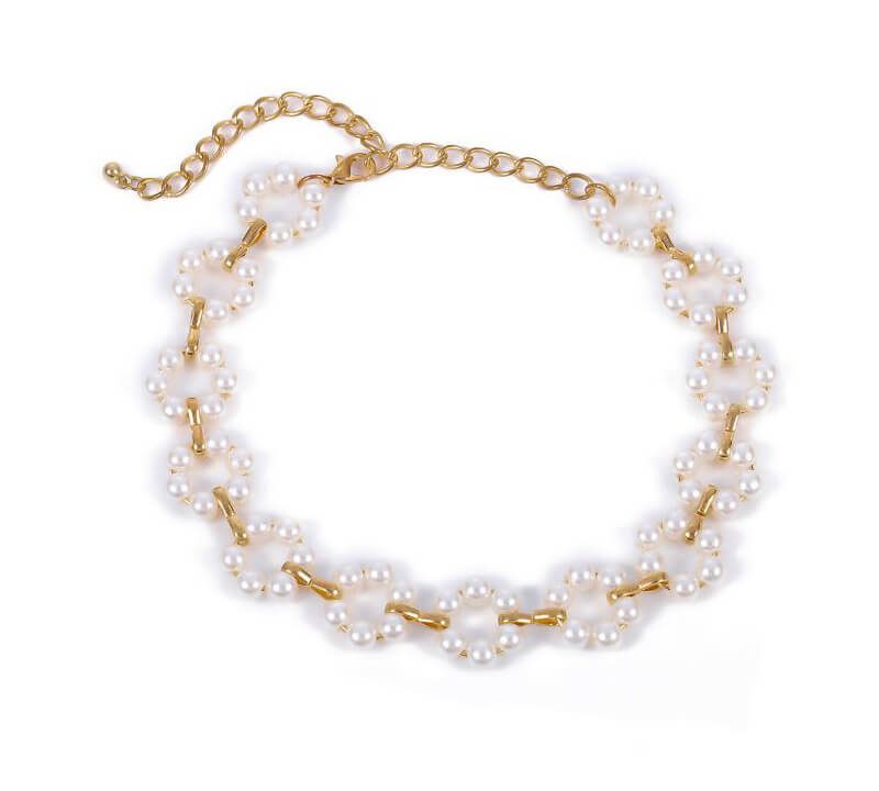 Pearl inlaid necklace Clavicle chain