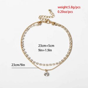 Pendant Anklet Zircon Tassel Pendant Anklet