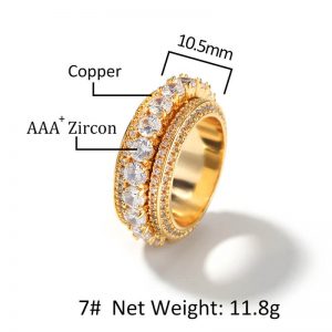 Rotatable men's ring