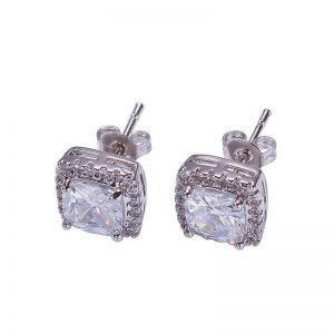 black zircon earrings