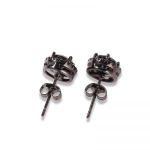 black zircon earrings