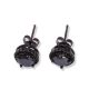 black zircon earrings