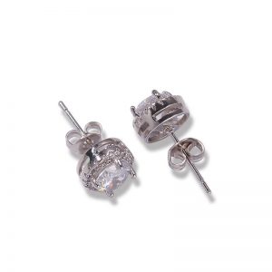 black zircon earrings