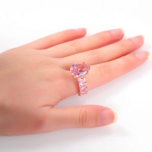 couple single row zircon ring