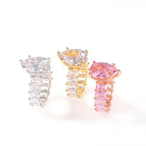 couple single row zircon ring