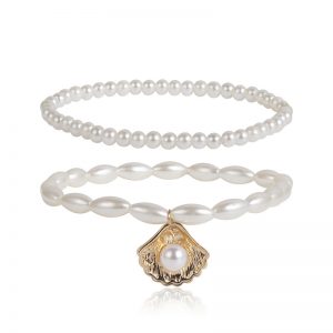 Beach multi-layer creative shell anklet