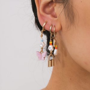 Clear earrings