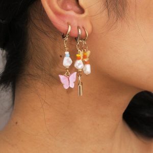 Clear earrings