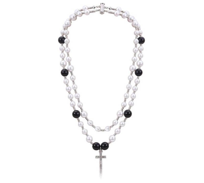 Diamond cross necklace