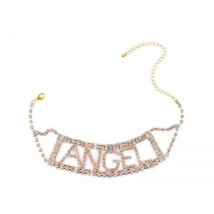 Diamond letter necklace