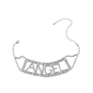 Diamond letter necklace