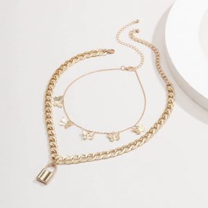 Lock pendant choker