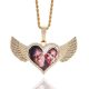 Love wings custom photo pendant necklace