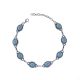 Metal alloy turquoise anklet