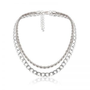 Metal chain clavicle necklace