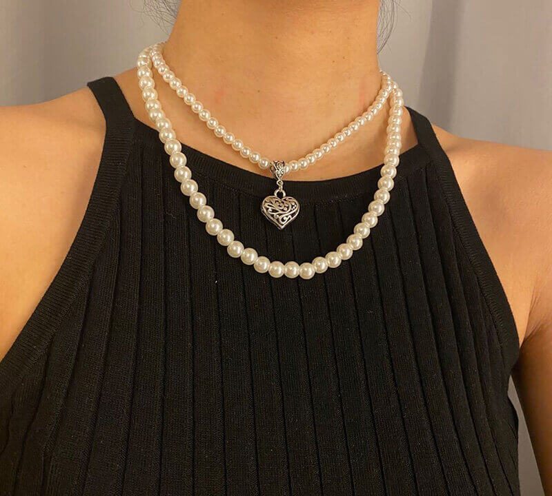 Pearl Heart Necklace