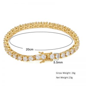 Single row zircon bracelet anklet