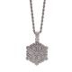 Zircon Snowflake Pendant Necklace