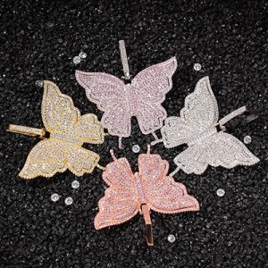 Zircon butterfly unisex clavicle chain