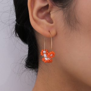 floral earrings