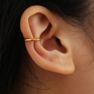 Copper hoop earrings