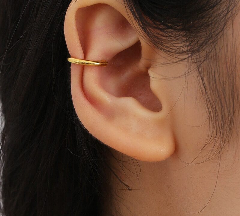 Copper hoop earrings