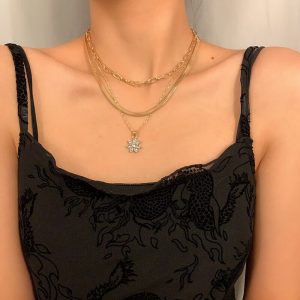 Diamond Flower Necklace