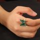 Green butterfly ring