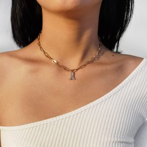 Letter A necklace