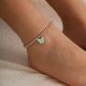 Pink butterfly anklet