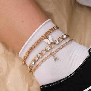 Rhinestone anklet