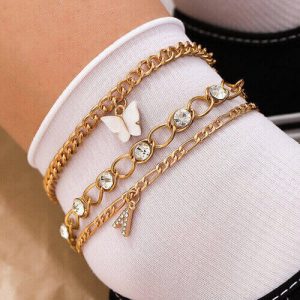 Rhinestone anklet